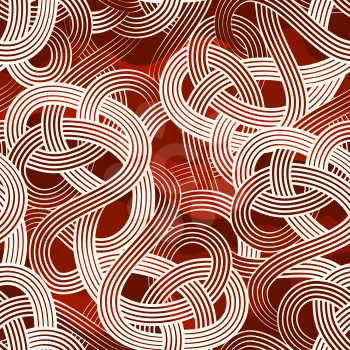 Seamless colorful noodles pattern. No gradients.