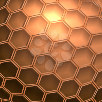 abstract futuristic industrial background with polygonal cells