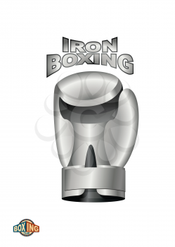 Iron Boxing Glove.  Logo boxing Club. metal cup