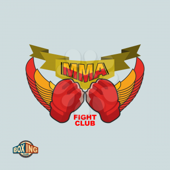 MMA emblem. Mixed Martial Arts logo. 