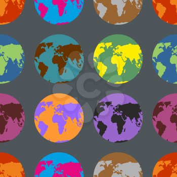 Earth coloured crazy pattern. Multi-Colored Continents. Background of atlases.