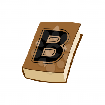 Letter B at Vintage books in hardcover. Alphabetical stashes on book cover.
