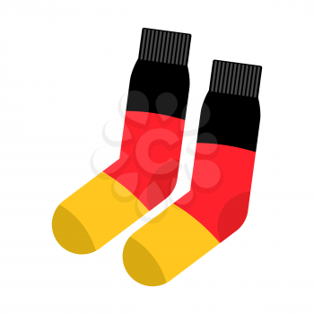 Patriot socks Germany. Clothing accessory German flag. Vector illustration
