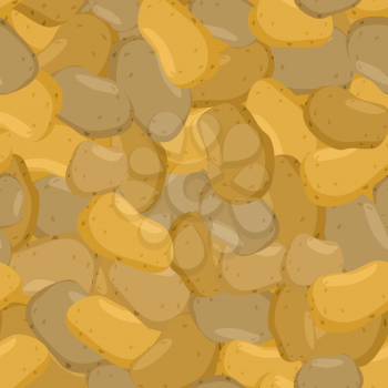 potato pattern. Seamless background with ripe potato