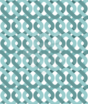 Interweaving seamless pattern. Abstract background of knitted tapes.
