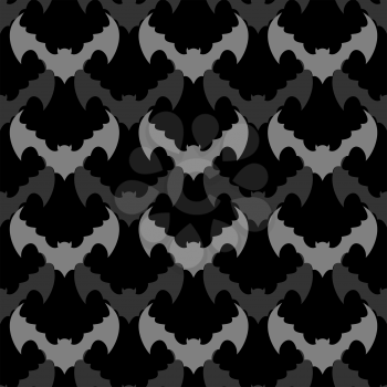 Bats seamless pattern. Background of flying animals. Black ornament from  bloodsuckers and vampires.
