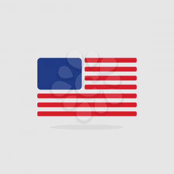 USA flag, stylized American Flag of geometrical elements.. Vector illustration
