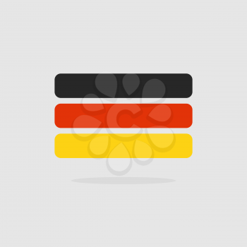 Germany flag, stylized Flag German of geometrical elements. Vector illustration
