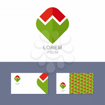 Icon design element with business card template