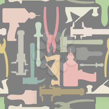 Construction tools seamless Pattern. Vector background