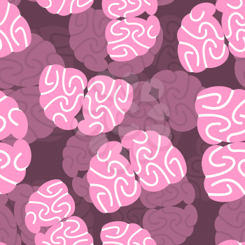 Brain 3d background. Human Brain seamless pattern. Frisky brain tester. Human brains is repeating ornament.
