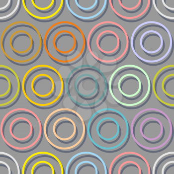 Colourful range of seamless background. Vector Abstract pattern of circles.
