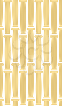 Greek Column background. Vector seamless architectural pattern
