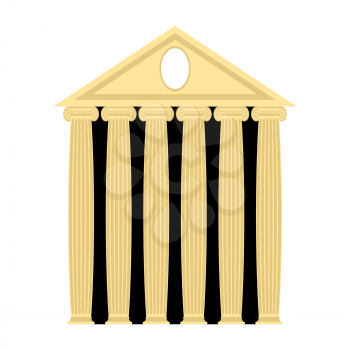 Ancient Greek temple. Architecture with columns. Vector illustration.
