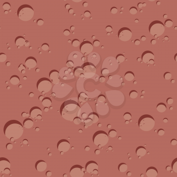Mars seamless pattern. Vector illustration of  surface of Mars. Texture of red planet with craters.
