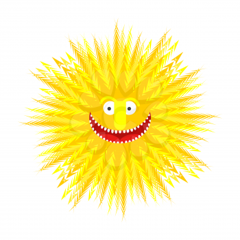 Sun smile. Summer Yellow Sun. Symbol summer. Vector illustration
