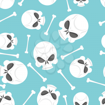 skulls and bones seamless pattern
