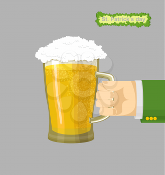 St. Patrick's Day poster.beer. Vector illustration