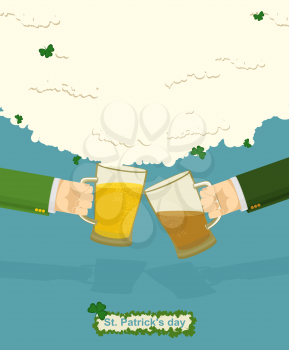 St. Patrick's Day Mug of beer. Drink Bar Flyer Poster