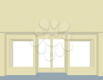storefront. Empty Storefront. Clean store windows. Front group for store design. facade of a store
