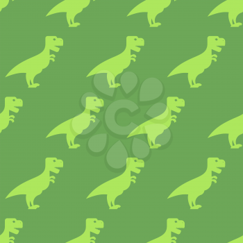 Dinosaur seamless pattern. Texture of  ancient animals of Jurassic period. Big Green predator. Repeating background t-Rex. Ornament for  fun childrens fabric
