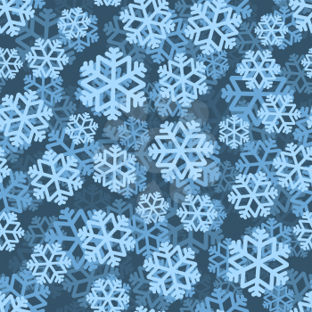 Snowflakes pattern 3D. Snow texture. Winter background. Snowfall ornament
