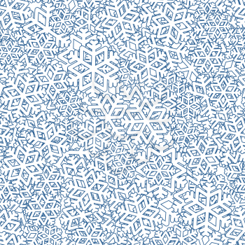 Snow texture. Snowflakes pattern. Winter background. Snowfall ornament

