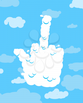 Cloud fuck. Bad hand gesture in sky. Naughty eddy
