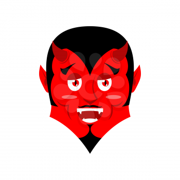 Red Devil. Funny demon. Satan with horns. Crafty Mephistopheles. Diablo Prince of darkness and underworld. Lucifer Boss. Religious and mythological character, supreme spirit of evil, lord of Hell. Bee