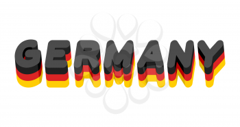 Germany lettering. Text of German flag. Emblem of European countries on white background. letters tricolor
