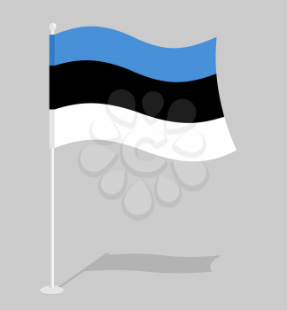 Estonia flag. Official national symbol of Estonian Republic. Traditional Estonian flag emerging European state
