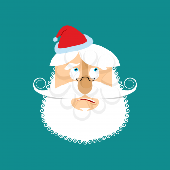 Santa surprised  Emoj. Christmas amazementi emotion avatars. Santa Claus amaze
