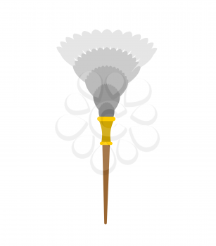 feather duster isolated. Maid accessory. dust cleaning
