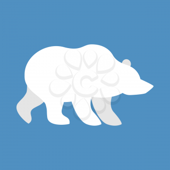 Polar bear. Wild animal north pole. Beast of Arctic and Antarctic
