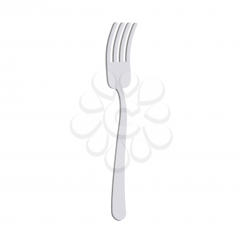 fork isolated. Cutlery to eat on white background
