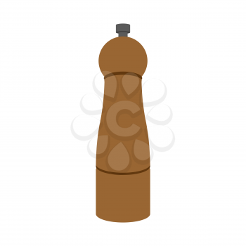 Pepperbox pepper mill isolated. Accessory for spices. Cutlery to eat on white background
