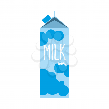 Milk pack isolated.  dairy package on white background. milky packet box
