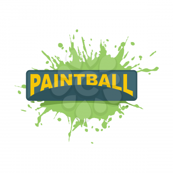 Paintball logo. Emblem for military extreme sports game.
