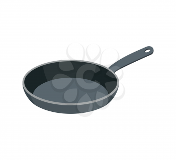 Frying pan isolated. Kitchen utensils for cooking food