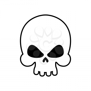 Skull isolated. skeleton head on white background. death symbol
