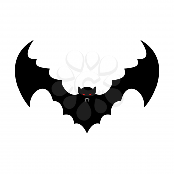 Bat isolated. Leech with wings. Flying vampire

