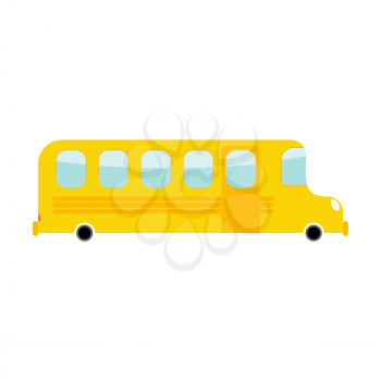 School Bus cartoon style. Transport on white background. Car isolated
