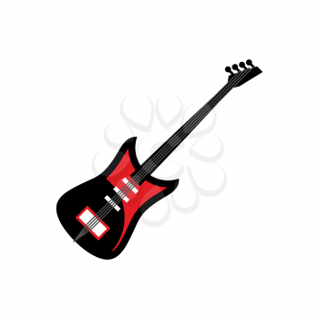 Electric guitar isolated. Musical instruments on white background
