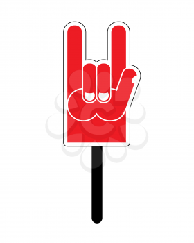 Foam Finger Rock Hand sign. Music fan accessory
