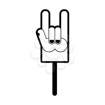 Foam Finger Rock Hand sign. Music fan accessory
