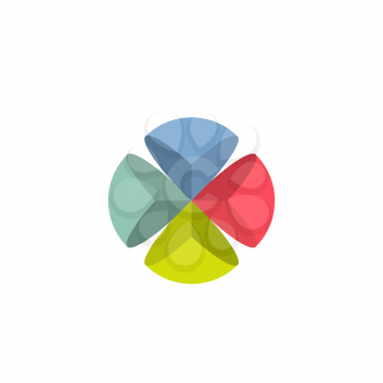 sphere cut logo logo. Geometric Abstract logo on white background
