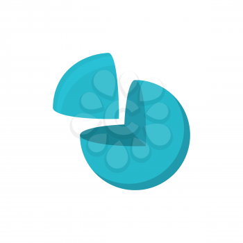 sphere cut logo logo. Geometric Abstract logo on white background
