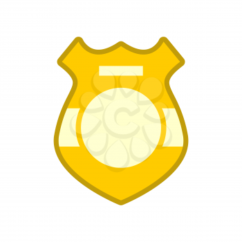 Police badge isolated. Sign of policeman officer on white background
