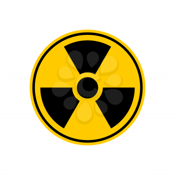 Radiation Danger sign. Caution chemical hazards. Warning sign of radioactive contamination