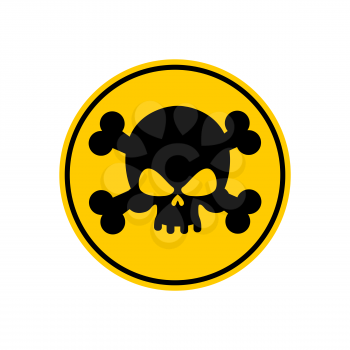 Danger Poison sign yellow. Attention toxic hazard. Warning sign acid pollution
